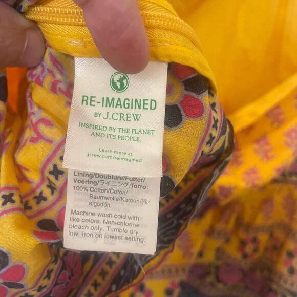 NWT J Crew Halter peplum top in sunny block print size Large - Picture 5 of 15